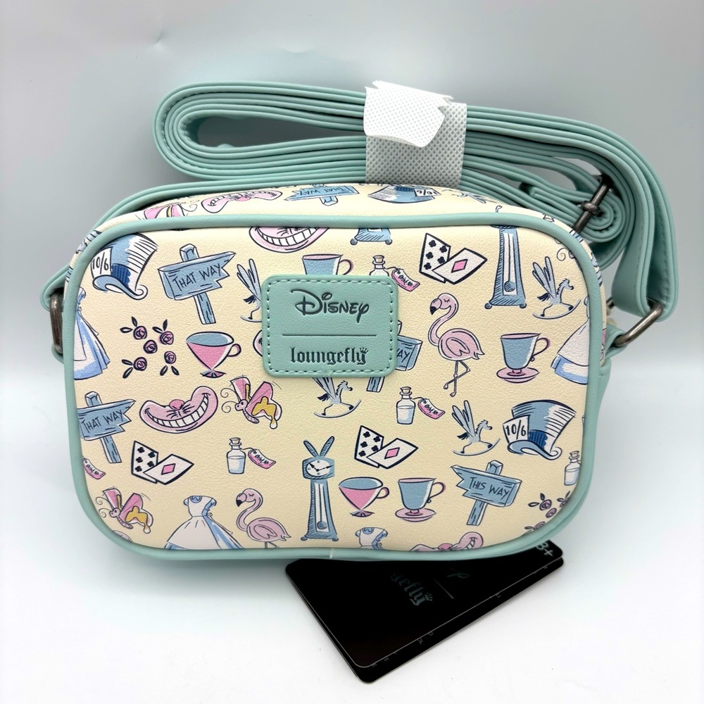 Loungefly Disney Alice in Wonderland Icons Crossbody Bag NWT